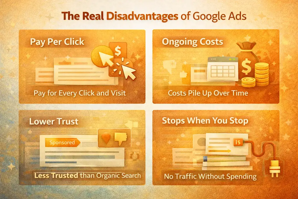 disadvantages of google