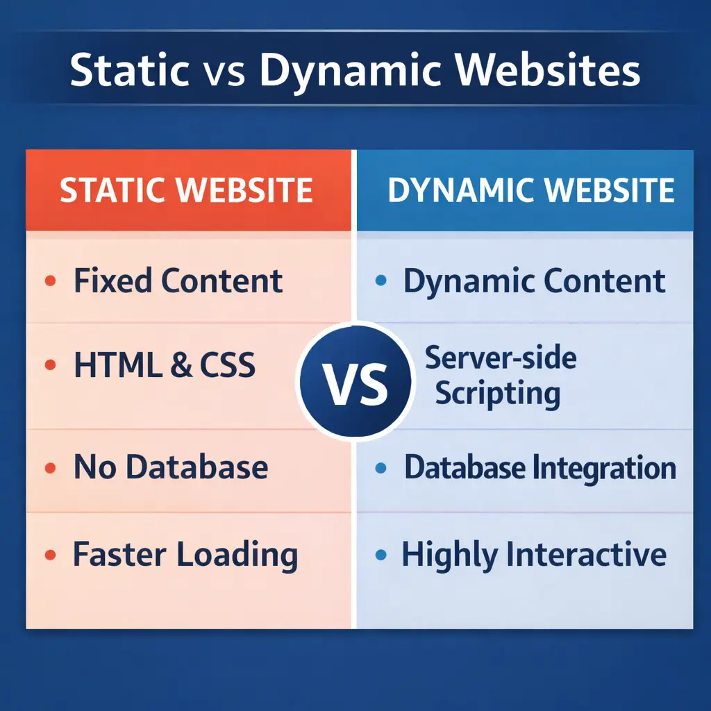static vs dynamic sites